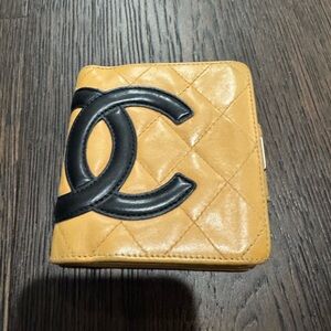Authentic CHANEL Tan Quilted Wallet